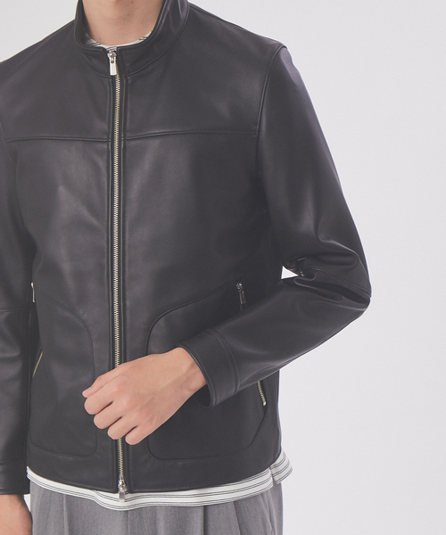 ABAHOUSE（アバハウス） 革ジャン ライダース ラムレザー スタンド