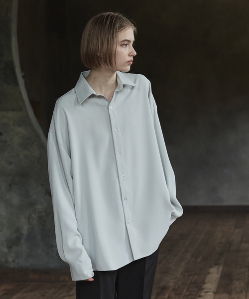 レーヨンとろみシャツ CIASENSE シャツ Loose silhouette Regular collar shirt /setup