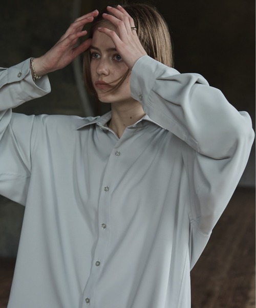 メンズ 長袖シャツ ドロップショルダー ルーズシルエット N00498 CIASENSE シャツ Loose silhouette Regular collar shirt /setup