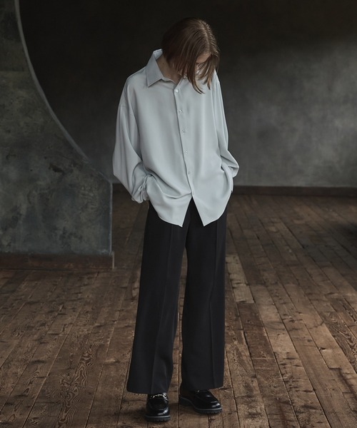 RAMIE RYOCELL WIDE シャツ refomed [ WRIST PATCH WIDE SHIRT