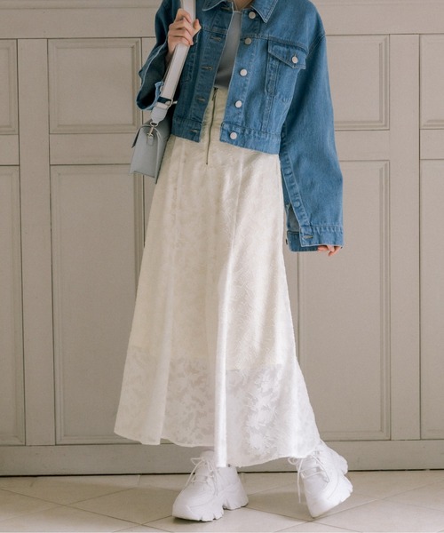 OLIVE des OLIVE（オリーブデオリーブ） スカート フロントZIPフレア