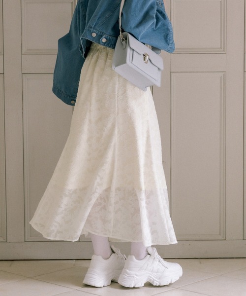 OLIVE des スカート フロントZIPフレアスカート : ZOZOTOWN