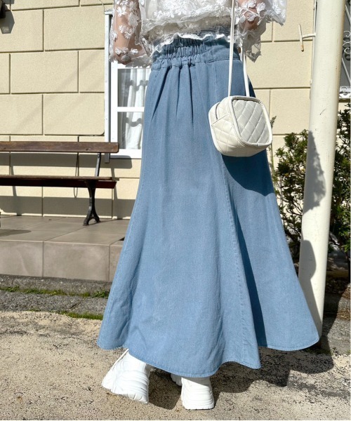 大きいサイズ、OLIVE des OLIVE、フレアスカート OLIVE des スカート フロントZIPフレアスカート : ZOZOTOWN