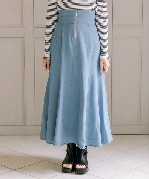 大きいサイズ、OLIVE des OLIVE、フレアスカート OLIVE des スカート フロントZIPフレアスカート : ZOZOTOWN