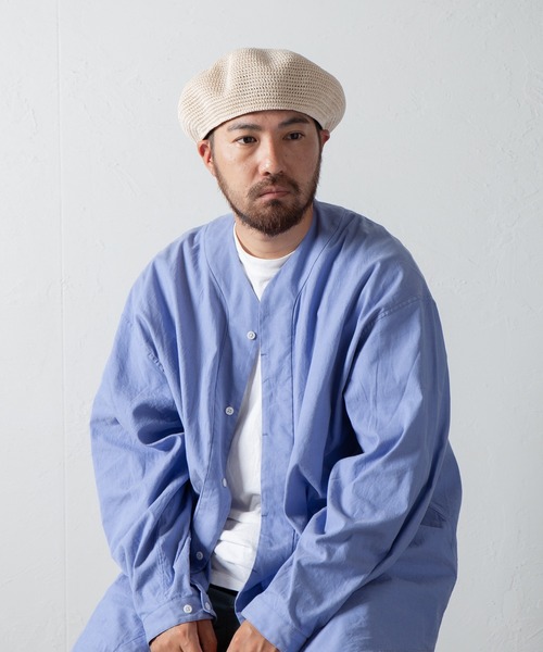 RACAL（ラカル） 帽子 ベレー帽 Gima Cotton Knit Beret / ギマ