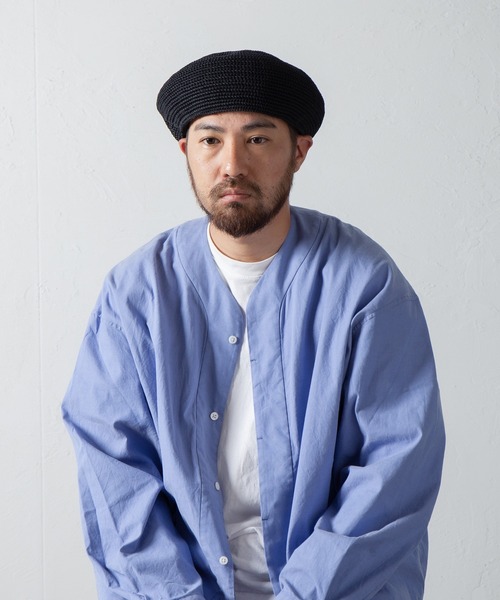 RACAL（ラカル） 帽子 ベレー帽 Gima Cotton Knit Beret / ギマ