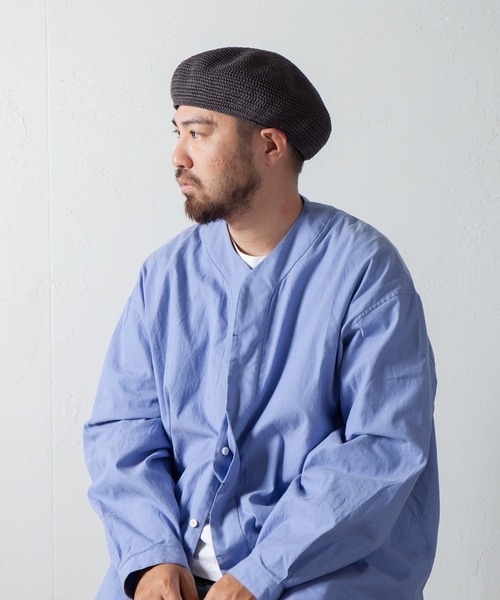 RACAL（ラカル） 帽子 ベレー帽 Gima Cotton Knit Beret / ギマ