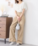 tシャツ 袖シフォンゆるTシャツ レディースの詳細画像2