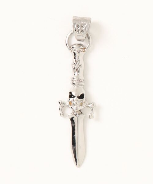 チャーム 「ステンレス」金属アレルギー対応　スカルソードシルバーチャーム レディース メンズ | ブランド登録なし