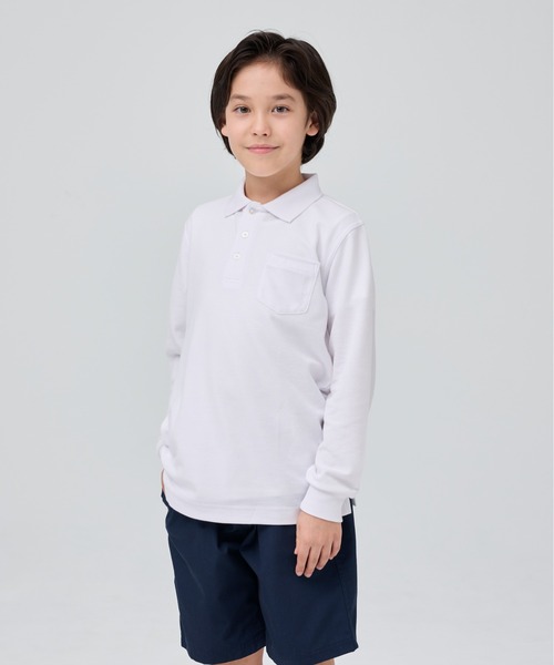 セール】【BEAMS SCHOOL:ビームス スクール】BEAMS SCHOOL キッズ 長袖ポロシャツ（ポロシャツ）｜BEAMS  SCHOOL（ビームススクール）のファッション通販 - ZOZOTOWN ｔ シャツかっこいい ポロシャツ 120 男の子 長袖 テレビマン 服 white long sleeve kids ボンバー スウ