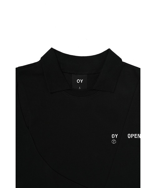 OY 黒 Tシャツ OY tシャツ 「OY/オーワイ」 CUT-OUT LOGO COLLAR T/カットロゴ