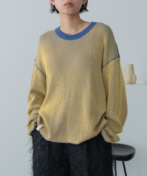 tシャツ プレーティング配色リブトップス/ユニセックス/新色追加 レディース メンズ | ブランド登録なし | 06