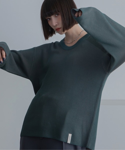 tシャツ プレーティング配色リブトップス/ユニセックス/新色追加 レディース メンズ | ブランド登録なし | 03