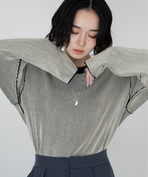tシャツ プレーティング配色リブトップス/ユニセックス/新色追加 レディース メンズ | ブランド登録なし | 30