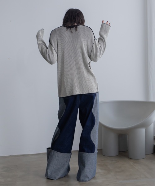 tシャツ プレーティング配色リブトップス/ユニセックス/新色追加 レディース メンズ | ブランド登録なし | 28