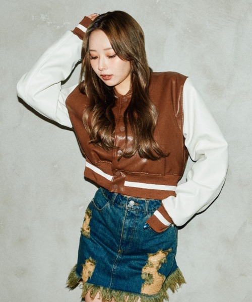 PyunA.×BLONDEY Cheweenieショートスタジャン