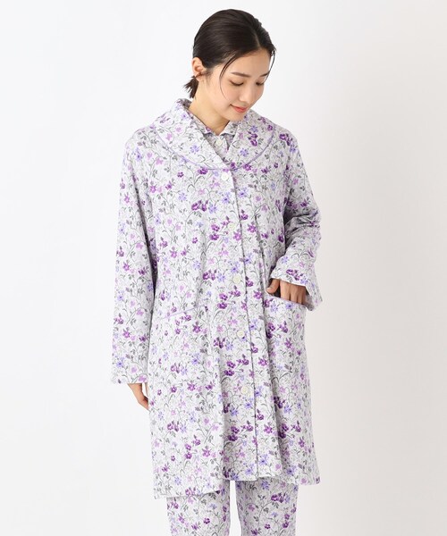 未使用 LL ローラアシュレイ 花柄 パジャマ 上下セット 紫 日本製 ローラアシュレイ パジャマ 楽天市場 ローラアシュレイ パジャマの通販