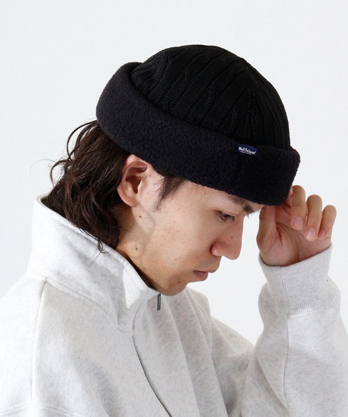 Well-Tailored ニット帽 ニットキャップ Well-Tailored CABLE KNIT BOA