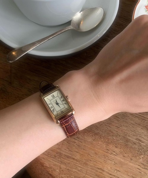MATOW TSUKI 輪月 ローズゴールド ブラウンレザー MATOW マトウ TSUKI 朧月 / SQUARE ROSE GOLD BROWN LEATHER