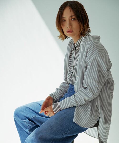 ICB（アイシービー） ブラウス シャツ 「接触冷感・洗える」 キュプラ