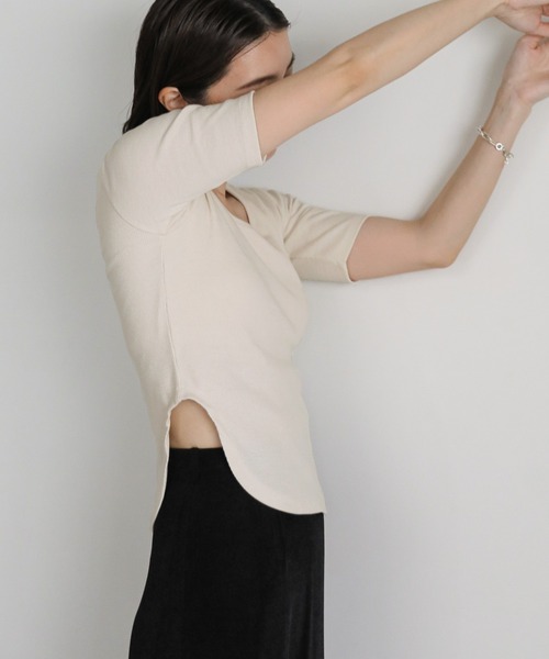 select MOCA（セレクトモカ） tシャツ バックオープンカップ付きリブ