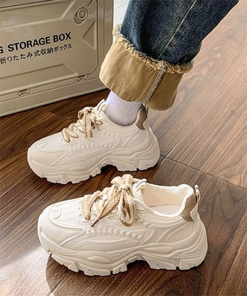 スニーカー 厚底 ダッド チャンキースニーカー レディース : ZOZOTOWN