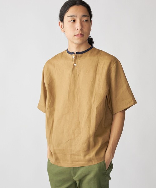SHIPS: Herdmans リネン 2WAY プルオーバー Tシャツ SHIPS tシャツ SHIPS: Herdmans リネン 2WAY プルオーバー T