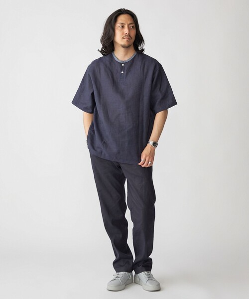 SHIPS: Herdmans リネン 2WAY プルオーバー Tシャツ SHIPS tシャツ SHIPS: Herdmans リネン 2WAY プルオーバー T