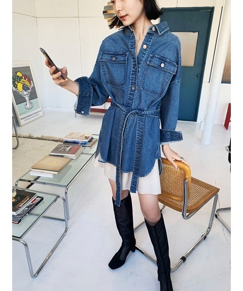 SNIDEL」 デニムジャケット「Healthy Denimコラボ」 FREE ベージュ 