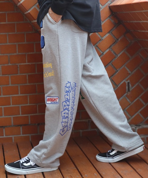 8（eight） スウェットパンツ ジャージ カレッジワッペン付き