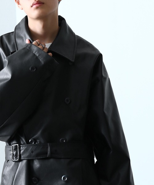 早い者勝ち！JULIUS 06AW デザイントレンチコート ベルトデザインタフタコート(トレンチコート) | re:edition
