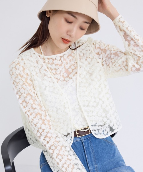 インスタグラム作家様　shizuka アンティークレースベスト　ジレ ROPE' PICNIC（ロペ ピクニック） ベスト ジレ フラワーレースベスト
