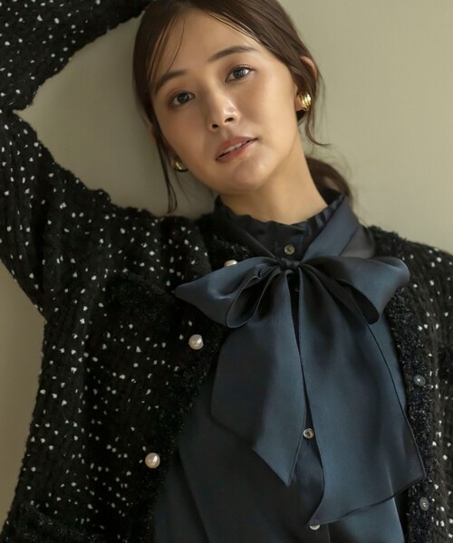 組曲（KUMIKYOKU） カーディガン スノーネップツイード ニット