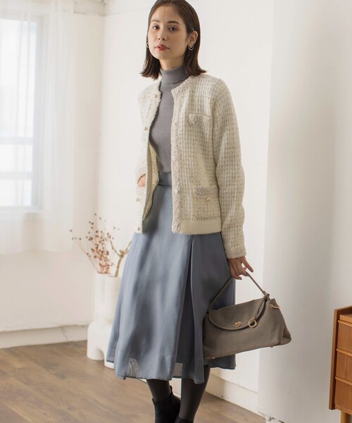 組曲（KUMIKYOKU） カーディガン スノーネップツイード ニット