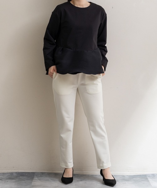 Sono tシャツ 「SONO/ソーノ」「WARM STRETCH」ペプラム