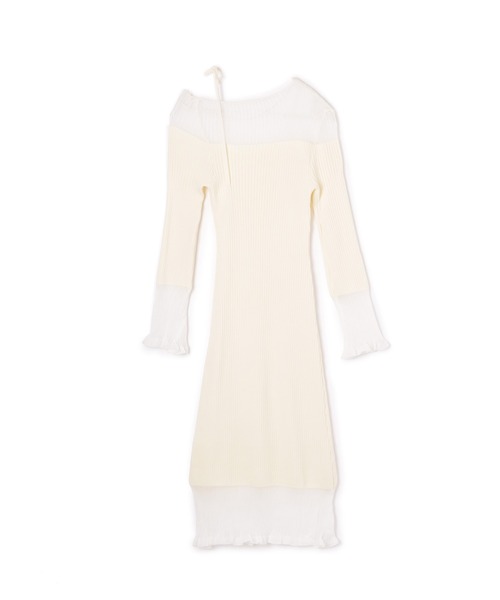 M DOLLY ワンピース sheer ribbon dress/シアーリボンドレス