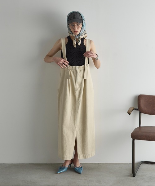 AMBIDEX Store ○denim 2way jumper スカート(F サックス): yuni