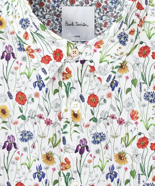 ☆Paul Smith ポールスミス リバティフローラルボタニカル総柄長袖シャツ 人気モデル ポールスミス ボタニカル 花柄 総柄 長袖 シャツ