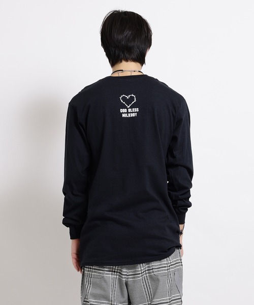 MILKBOY tシャツ DESTROY MY HEART L.S. Tシャツ レディース