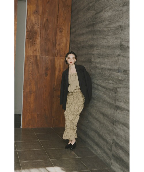ANDRESD ドレス random shirring setup dress ランダム