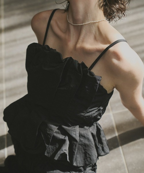 ANDRESD ドレス random shirring setup dress ランダム