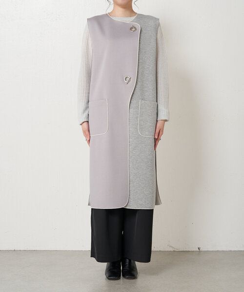 Jena espace merveilleux ベスト ジレ 「着映えジレ」バーボタン