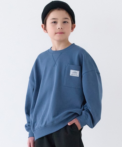 coca（コカ） トレーナー キッズ 裏毛胸ポケットトップス キッズ 子供