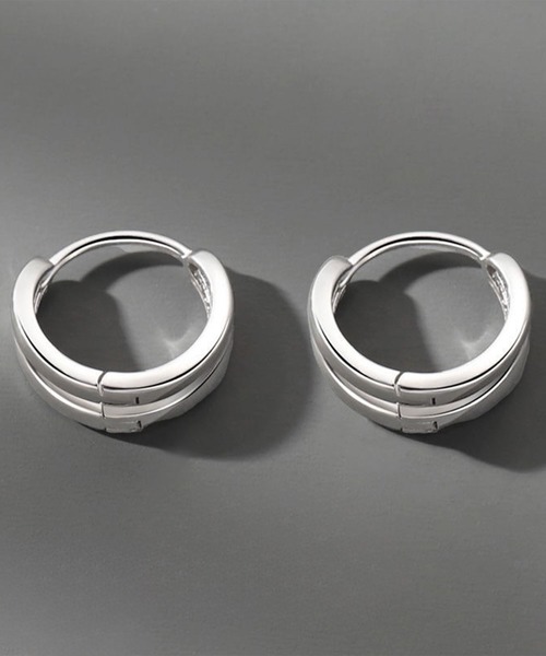 SBG by 7JEWELRY ピアス SBG ダブルフープピアス 片耳 メンズ