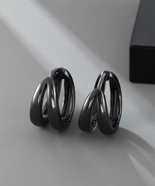 SBG by 7JEWELRY ピアス SBG ダブルフープピアス 片耳 メンズ