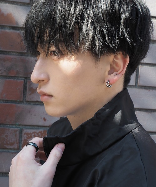 SBG by 7JEWELRY ピアス SBG ダブルフープピアス 片耳 メンズ
