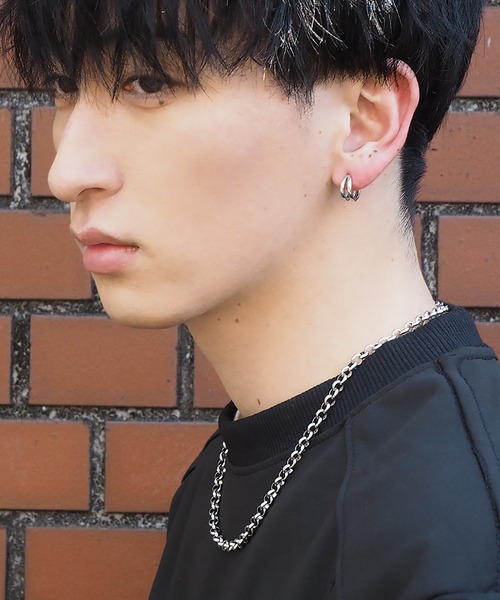 SBG by 7JEWELRY ピアス SBG ダブルフープピアス 片耳 メンズ
