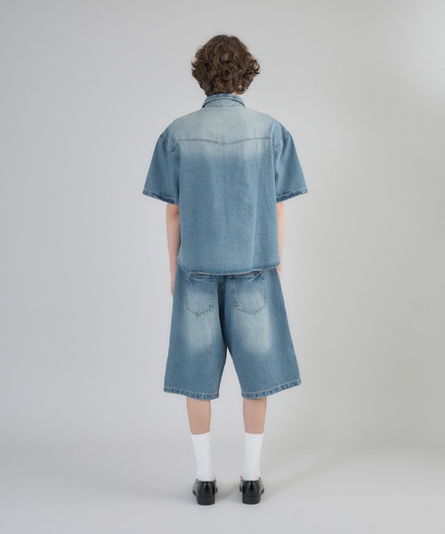 GANNI デニム　ハーフパンツ GANNI ガニー GANNI コンフォートストレッチデニムハーフパンツ