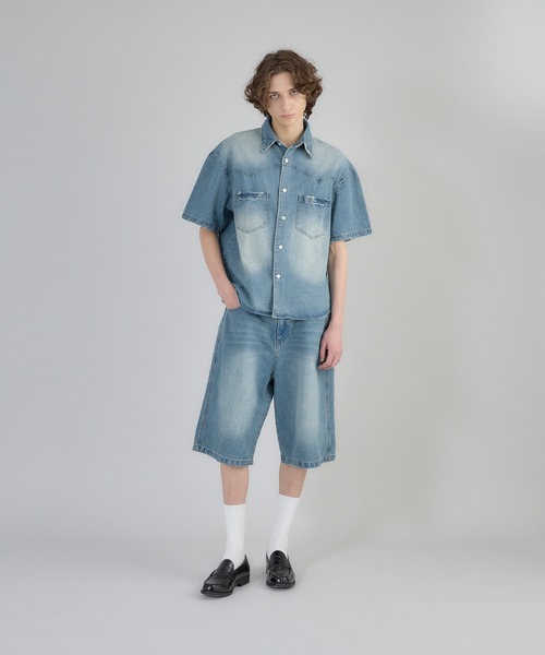 パンツ Denim half pants Regen Glanz パンツ denim half pants/デニムハーフパンツ
