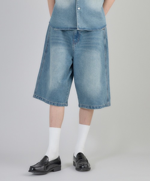 ★新品未使用★GIUNON デニム ハーフパンツ ライトブルー ハーフパンツ デニム ハイウエスト[品番：JCSW0001649]｜JOCOSA